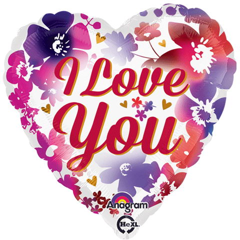 Anagram 31814 Love You Roses Foil Balloon 18 Multicolored 