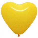 6" Inch Heart Shape Yellow Balloons ~ 100pcs