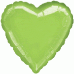 Anagram 32" Inch Heart Lime Green Foil Balloon