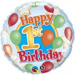 Qualatex 18" 1st Birthday Balloons & Stars
