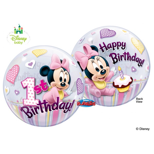 22 Minnie Mouse 1st Birthday Qualatex