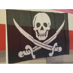 The skeleton flag 90X60cm - Black