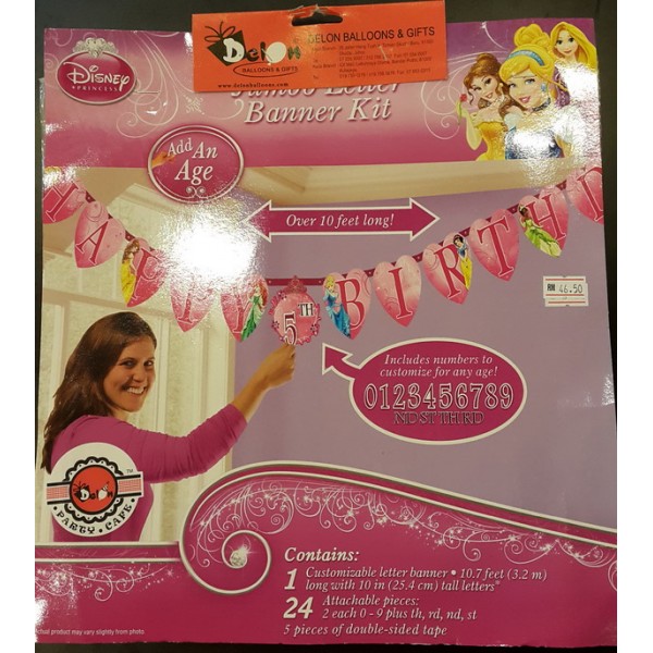 Disney Princess Happy Birthday Add An Age Banner Amscan