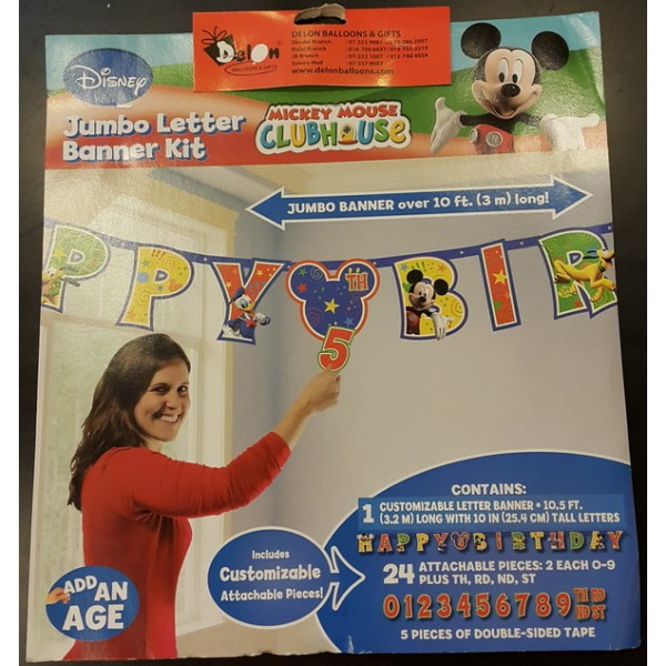 Mickey Mouse Jumbo Add An Age Banner Amscan