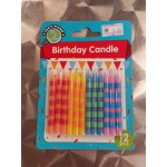 Multi-Color Birthday Candles ~ 12pcs