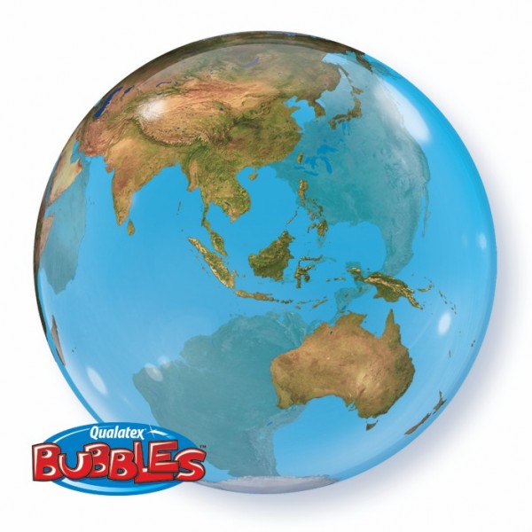 Planet Earth Globe 22 Inch Qualatex Bubble Balloon Qualatex