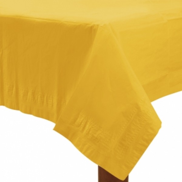 Table Cover - Amscan Sunshine Yellow Paper Tablecover 137cm x 174cm