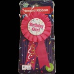 Birthday Girl Pink Color Award Ribbon