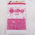 Little Baby Girl theme Plastic Table Cover ~ Pink