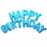 Alphebets Letter - 16 Inch Happy Birthday Letter Dots Balloon ~ Blue/Pink