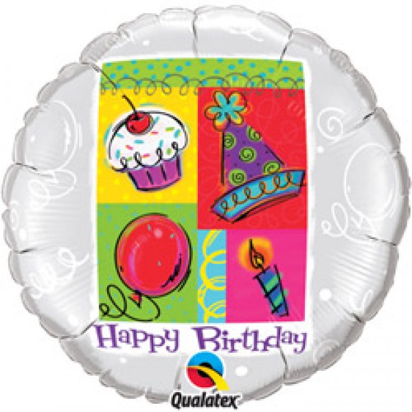 Qualatex Happy Birthday 18 Inch Party Foil Balloon