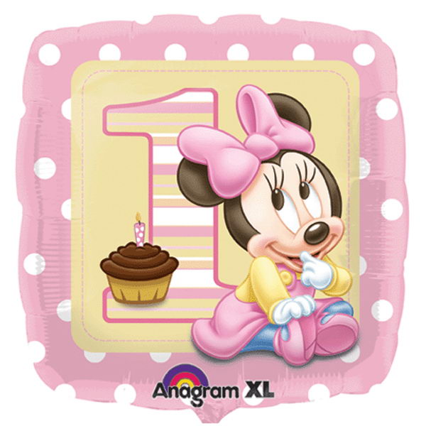 Anagram 18 Inch Baby Minnie Mouse 1st Birthday Balloon