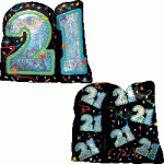 Birthday Balloons - Anagram 26 x 27 inch Brilliant Birthday 21