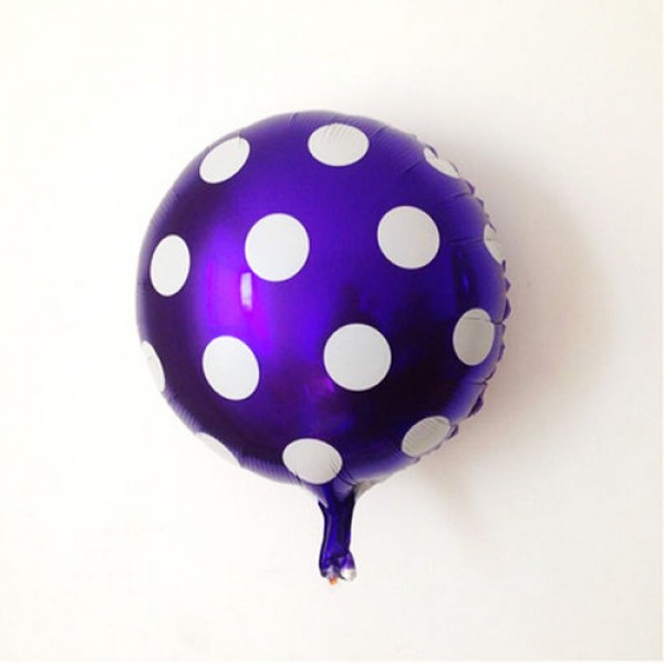 Value Pack Selection - Mytex 18 Inch Polka Dots Purple Foil Balloon 