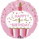 Anagram 18 inch 1st Birthday Cupcake Girl