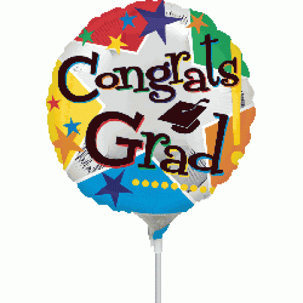 Graduation - Anagram 9 inch Congrats Grad Stars