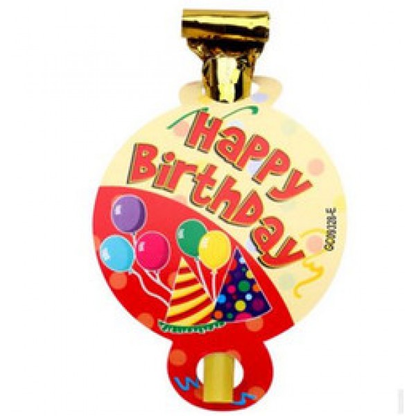 Party Toys - Happy Birthday Blowout With Card ~ 6pcs