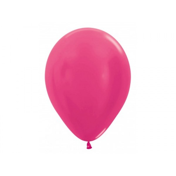 11 Inch Round Balloons - Mytex 11 Inch Metallic Magenta Round Balloon ~ 100pcs