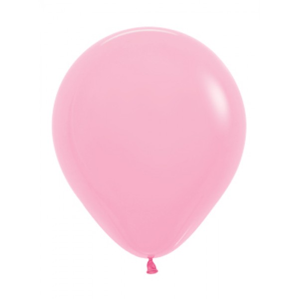 18 Inch Round Balloons - 18 Inch Solid Bubblegum Pink Color Round Balloon