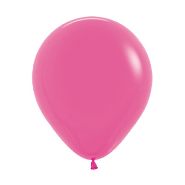 18 Inch Round Balloons - 18 Inch Solid Fuchsia Color Round Balloon