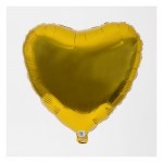 Mytex 18 Inch Heart Shape Plain Gold Foil Balloon ~ 5 pcs