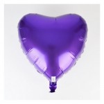 Mytex 18" Inch Heart Shape Plain Violet Foil Balloon ~ 5 pcs