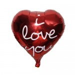 Mytex 17" Inch I Love You Heart Shape Simple Red Balloon ~ 2pcs