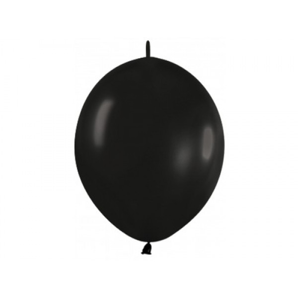 Mytex 12 Inch Link-O-Loon Solid Black Balloon 080 ~ 50pcs