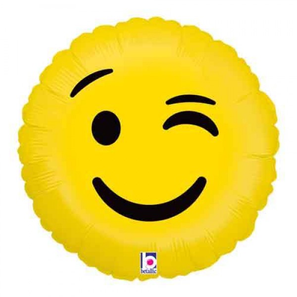 Special Occasion - Betallic 18 Inch Emoji Wink Foil Balloon