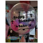 Others - 24 Inch Bubble Balloon With Custom Design Sticker