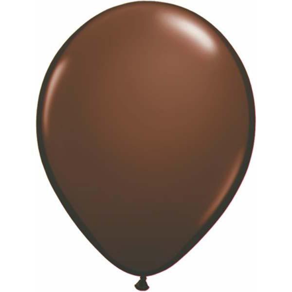 11 Inch Round Balloons - Qualatex 11 Inch Special Chocolate Brown Latex Balloon - 25pcs