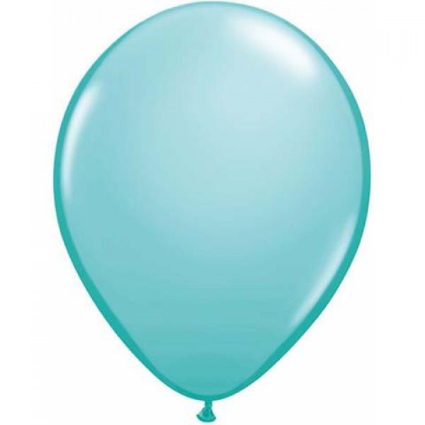11 Inch Round Balloons - Qualatex 11 Inch Special Caribbean Blue Latex Balloon - 25pcs