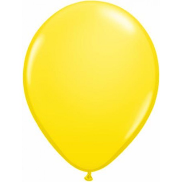 11 Inch Round Balloons - Qualatex 11 Inch Standard Yellow Latex Balloon - 25pcs
