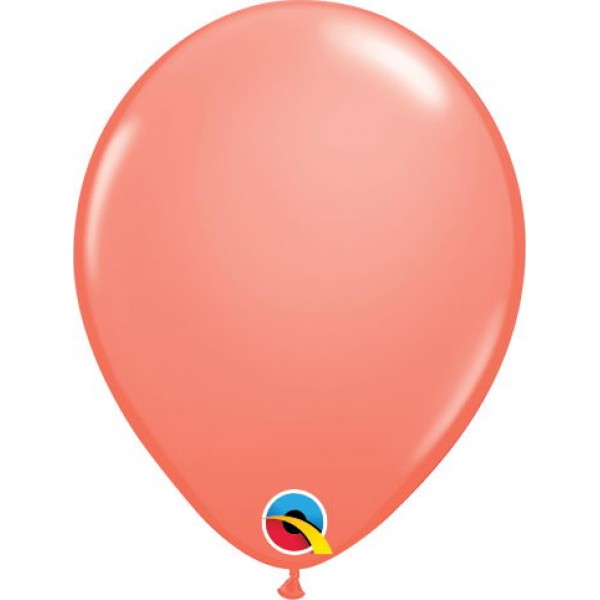5 Inch Round Balloons - Qualatex 5 Inch Coral Latex Balloon ~ 25pcs