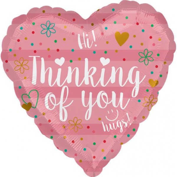 Love & Affection - Anagram 18 Inch Thinking Of You Coral Heart Shape