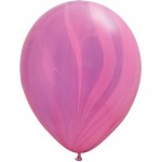 Qualatex 11 inch Pink Violet Rainbow Superagate Latex Balloon ~ 15pcs