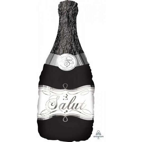 Special Occasion - Anagram 36 Inch SuperShape Bubbly Wine Bottle Black