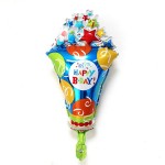 Mytex Happy Birthday Ice Cream Mini Foil Balloon ~ 5pcs