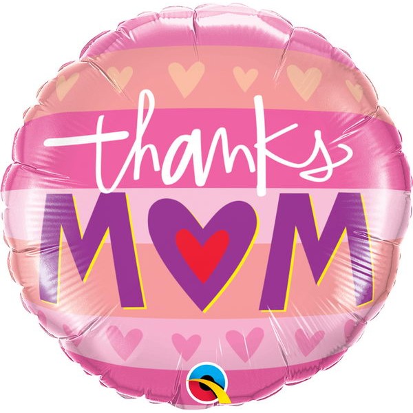 Mother’s Day Balloon - Qualatex 18 Inch Thanks M(HEART)M Foil Balloon