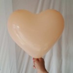 Heart Shape Balloons - Mytex 12 Inch Heart Shape Blush Plain Balloons ~ 50pcs