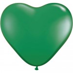 Mytex 12" Inch Heart Shape Dark Green Plain Balloons ~ 50pcs