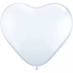 Mytex 12" Inch Heart Shape White Plain Balloons ~ 50pcs