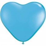Mytex 12" Inch Heart Shape Light Blue Plain Balloons ~ 50pcs