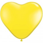 Mytex 12" Inch Heart Shape Yellow Plain Balloons ~ 50pcs