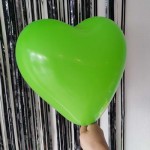 12 Heart Shape Lime Green Plain Balloons ~ 50pcs Thailand OEM