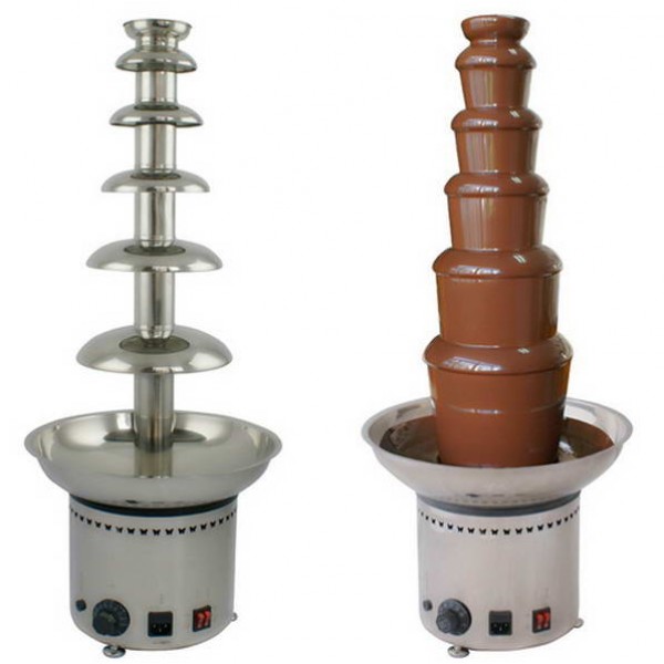 5-Tier Stainless Steel Commercial Chocolate Fountain