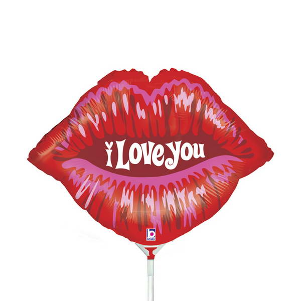Love & Affection - Betallic Mini Shape I Love You Red Kiss