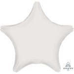 Anagram 19" Inch Star Shape Foil Balloon ~ White