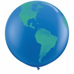Qualatex 3ft Round Dark Blue Globe Balloon