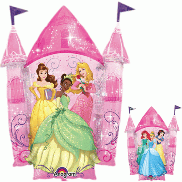 Birthday Balloons - Anagram 35 Inch Happy Birthday Multi Princess Castle ~ 2 sided